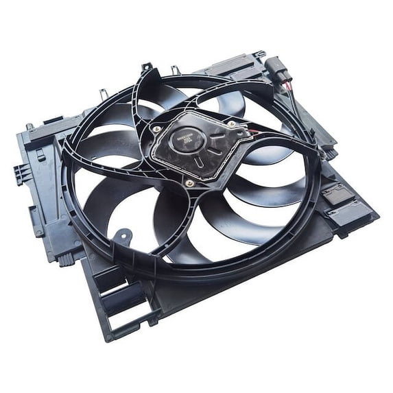 Radiator Fan Assembly - Compatible with 2012 - 2016 BMW 528i 2.0L 4-Cylinder 2013 2014 2015