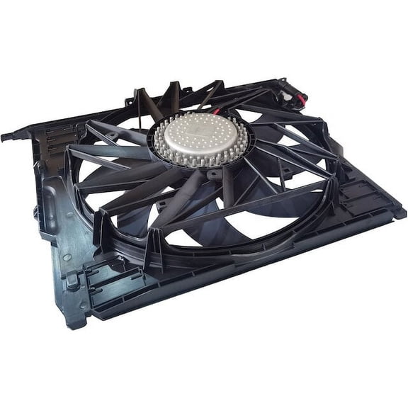 Radiator Fan Assembly - Compatible with 2012 - 2018 BMW 650i xDrive Base 4.4L V8 Turbocharged 2013 2014 2015 2016 2017