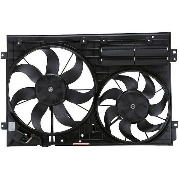 Radiator Fan Assembly - Compatible with 2013 - 2015 Volkswagen Beetle TDI 2.0L 4-Cylinder Diesel 2014