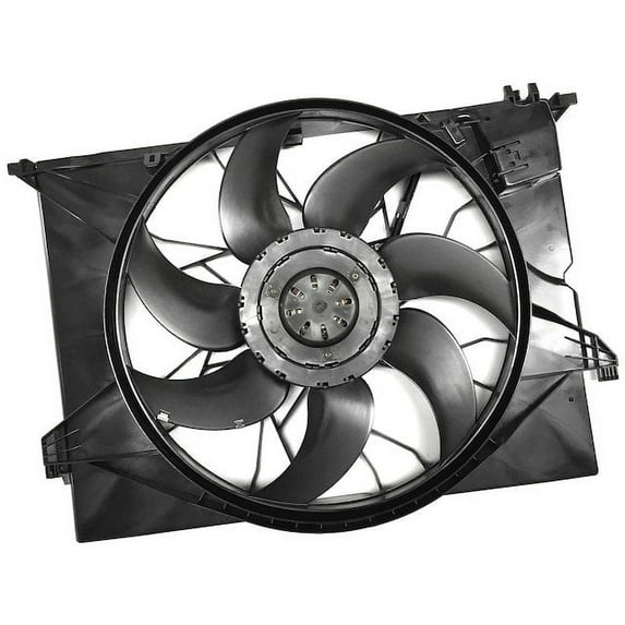 Radiator Fan Assembly - Single Fan - Compatible with 2007 - 2013 Mercedes-Benz S550 2008 2009 2010 2011 2012