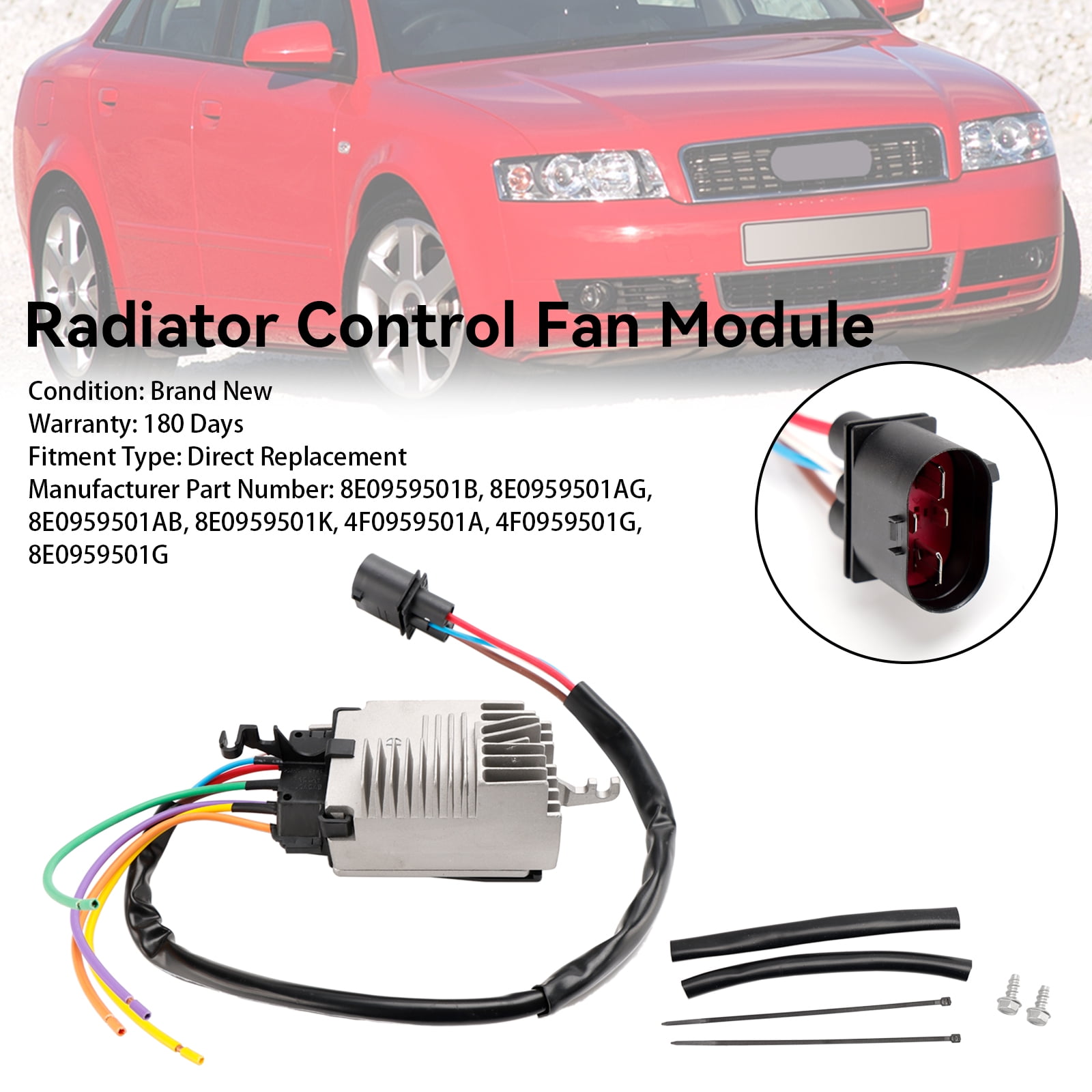 Radiator Fan Control Unit Module 8E0959501AB fit for Audi A4 8E2 8E5 B6  8E0959501AG 