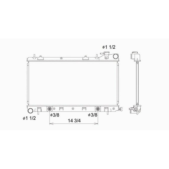 Radiator Fits 2000 Subaru Impreza
