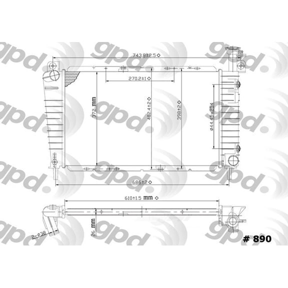 Radiator Fits select: 1986-1988,1993 FORD TAURUS