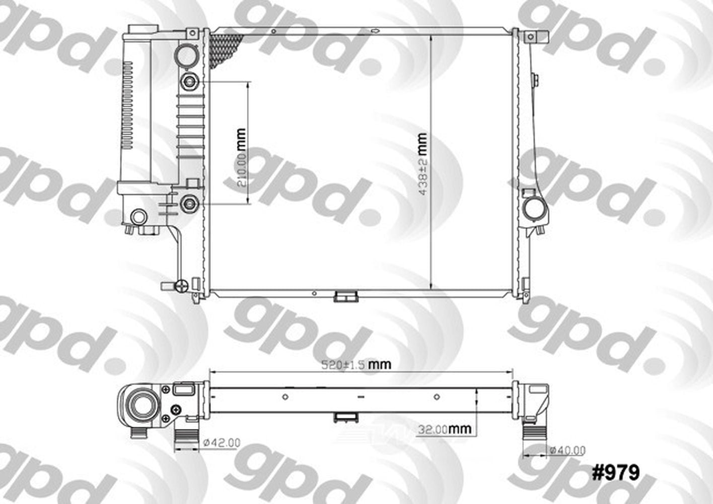 Radiator Fits select: 1989-1995 BMW 525