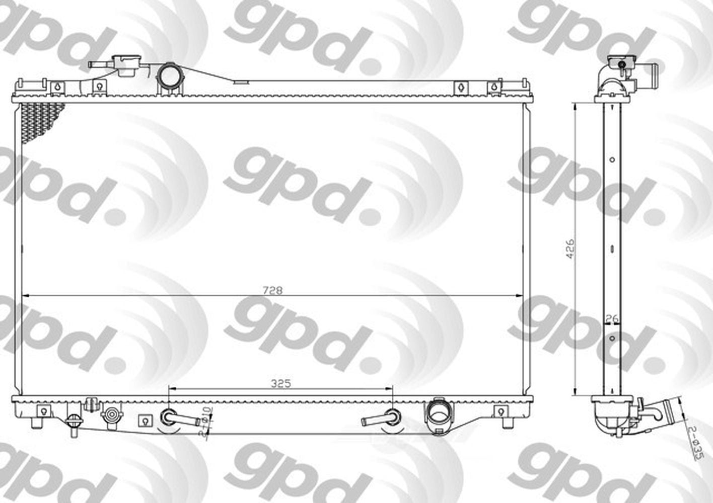 Radiator Fits select: 1992-1996 LEXUS SC