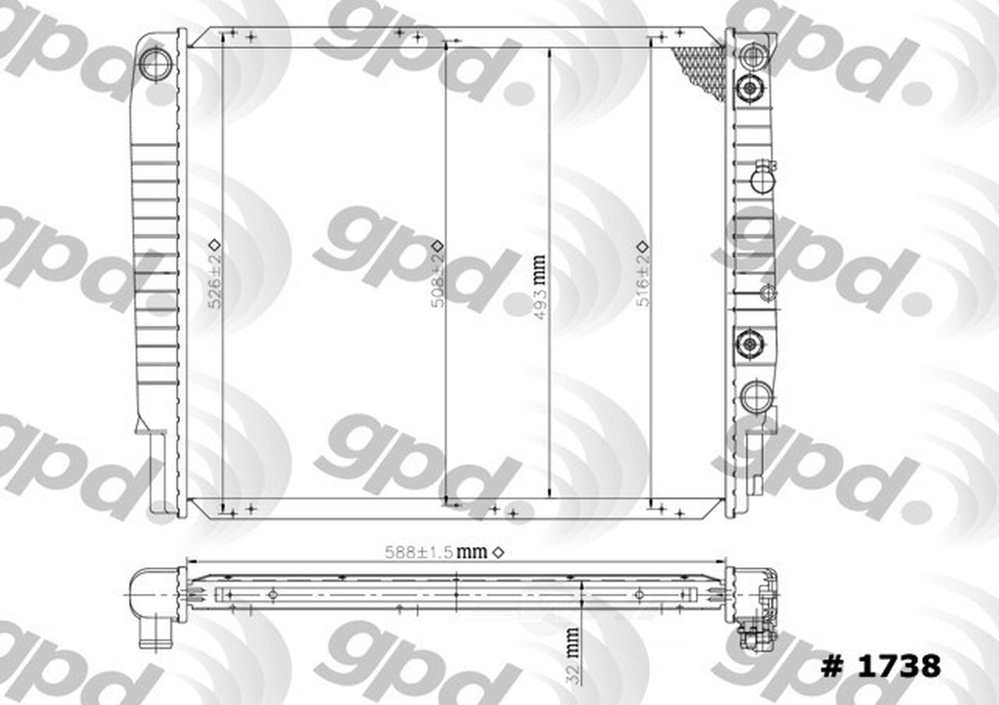 Radiator Fits select: 1992-1997 VOLVO 960, 1998 VOLVO S90