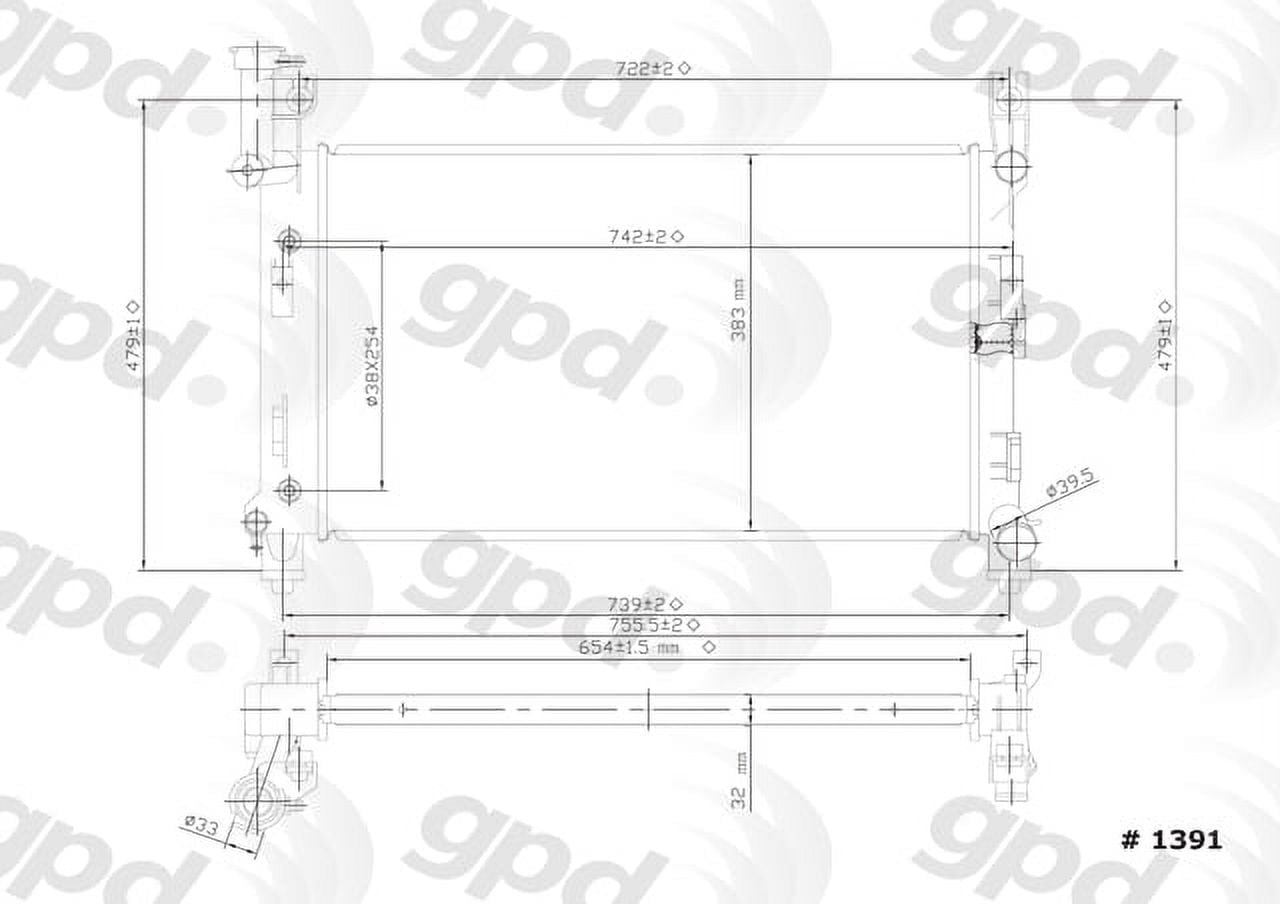 Radiator Fits select: 1993-1995 DODGE CARAVAN, 1993-1995 DODGE GRAND CARAVAN