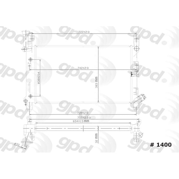 Radiator Fits select: 1993-1995 DODGE GRAND CARAVAN, 1993-1995 PLYMOUTH GRAND VOYAGER