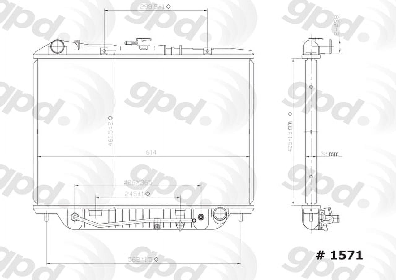 Radiator Fits select: 1993-1997 ISUZU RODEO, 1994-1997 HONDA PASSPORT