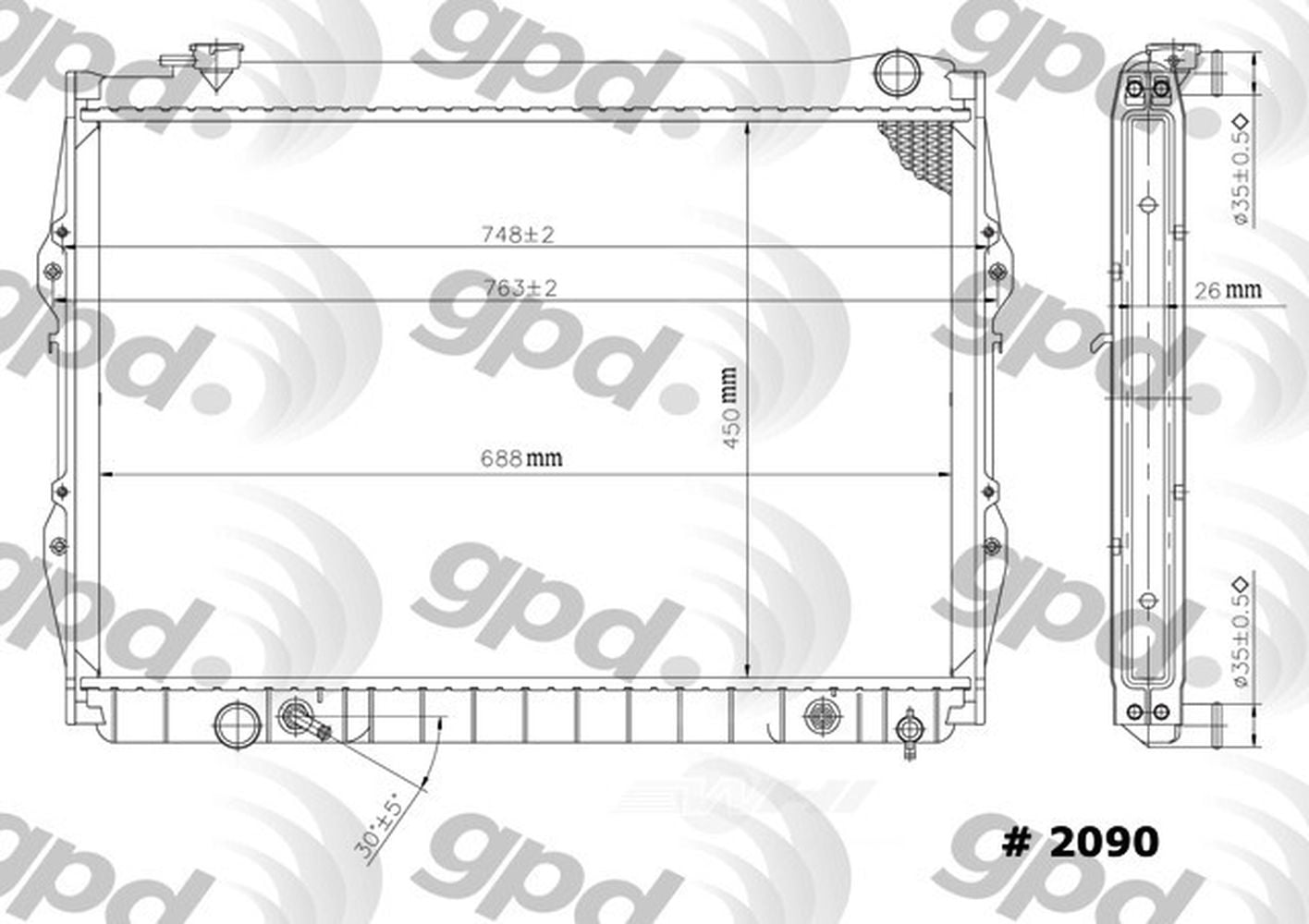 Radiator Fits select: 1993-1998 TOYOTA T100