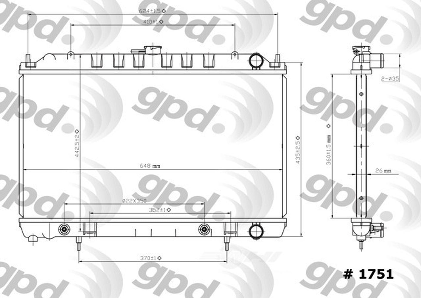 Radiator Fits select: 1995-1998 NISSAN 240SX, 1998 NISSAN 200SX