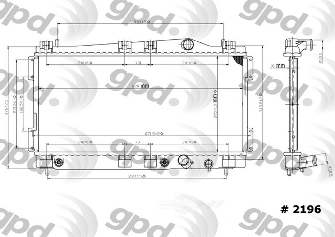 Radiator Fits select: 1996-1999 DODGE NEON
