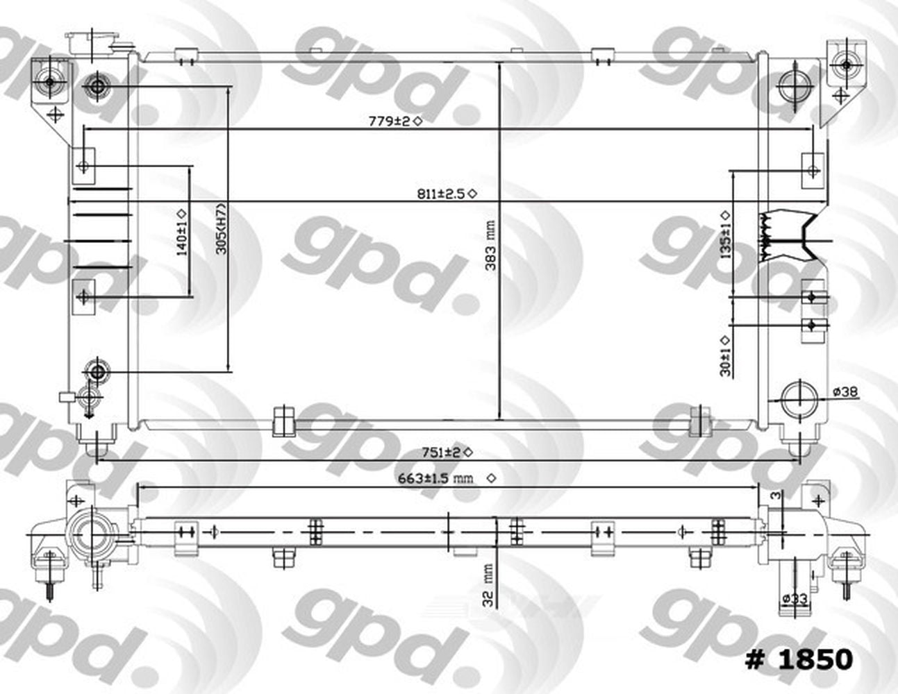 Radiator Fits select: 1996-2000 DODGE GRAND CARAVAN, 1996-2000 CHRYSLER TOWN & COUNTRY