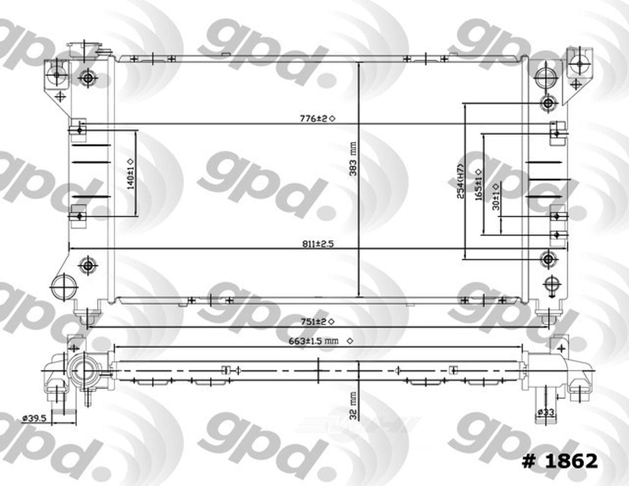 Radiator Fits select: 1996-2000 DODGE GRAND CARAVAN, 1996-2000 CHRYSLER TOWN & COUNTRY