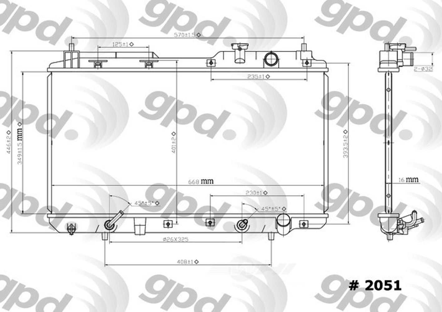 Radiator Fits select: 1997-2001 HONDA CR-V