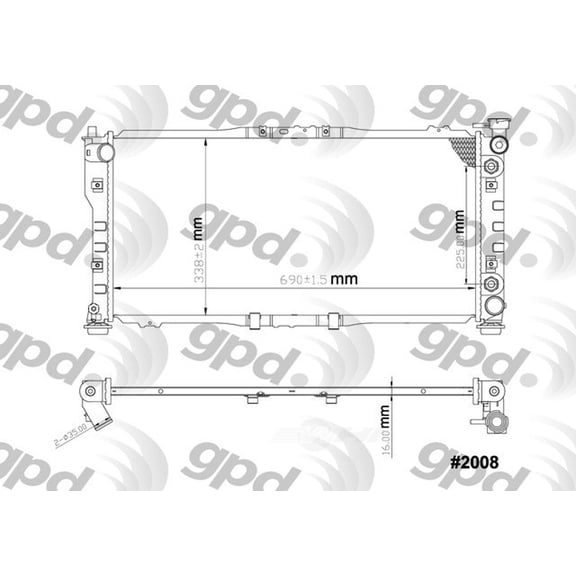 Radiator Fits select: 1998-1999 MAZDA 626