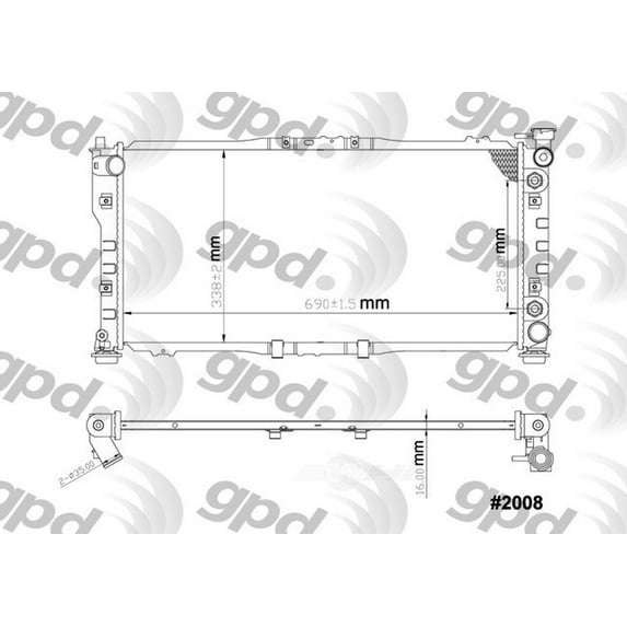 Radiator Fits select: 1998-1999 MAZDA 626