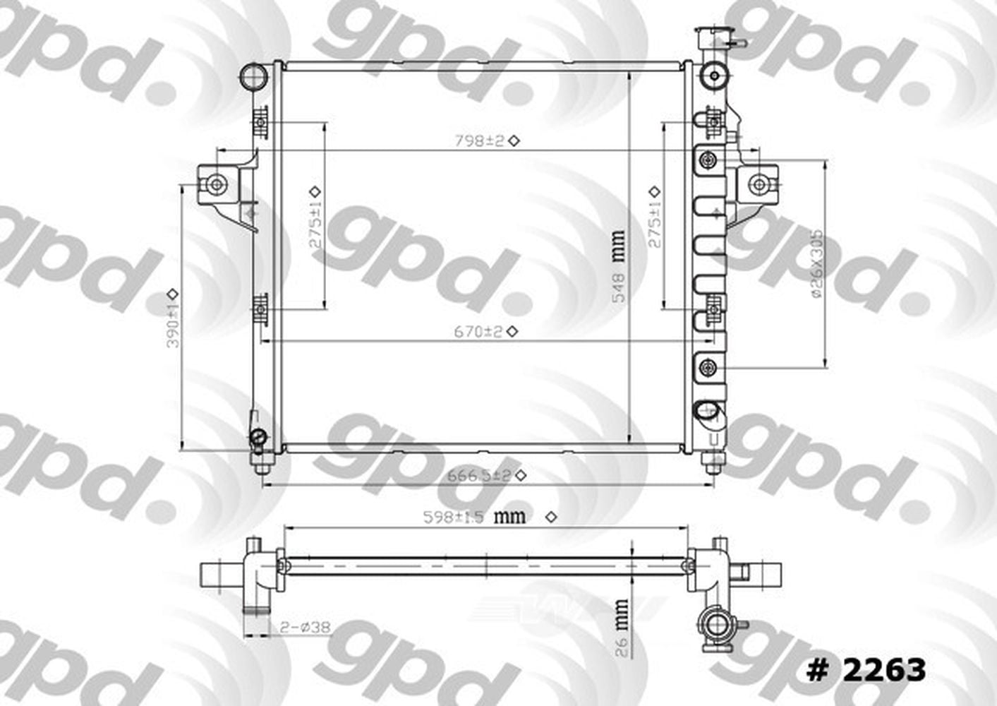 Radiator Fits select: 1999-2000 JEEP GRAND CHEROKEE