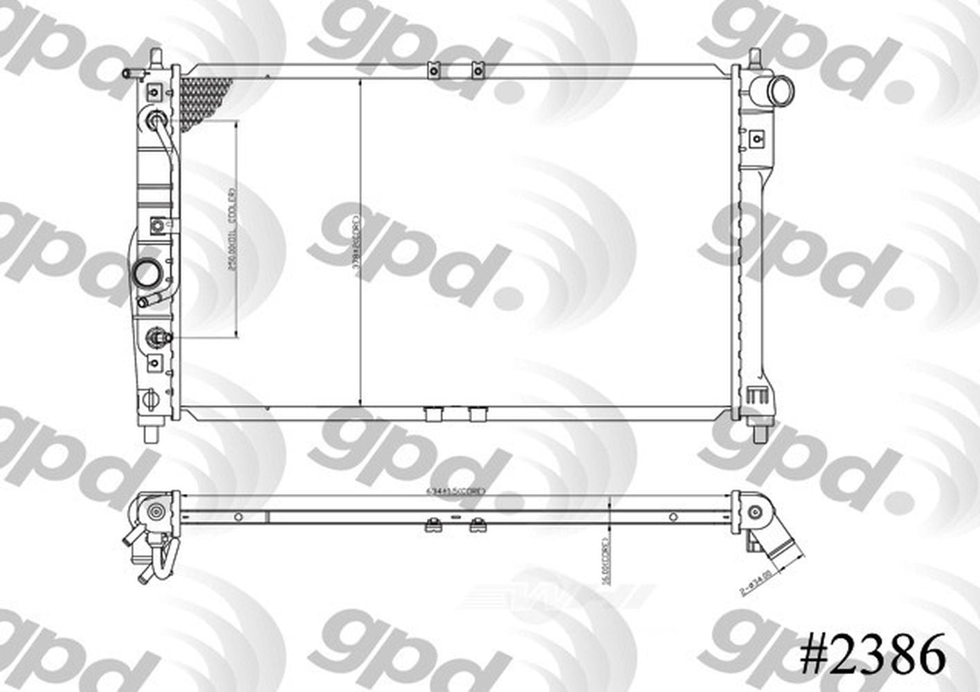 Radiator Fits select: 1999-2002 DAEWOO LANOS