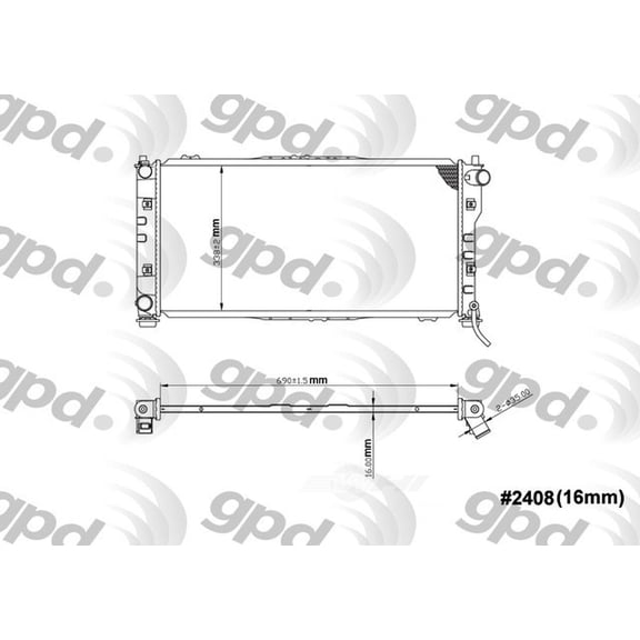 Radiator Fits select: 2000-2002 MAZDA 626
