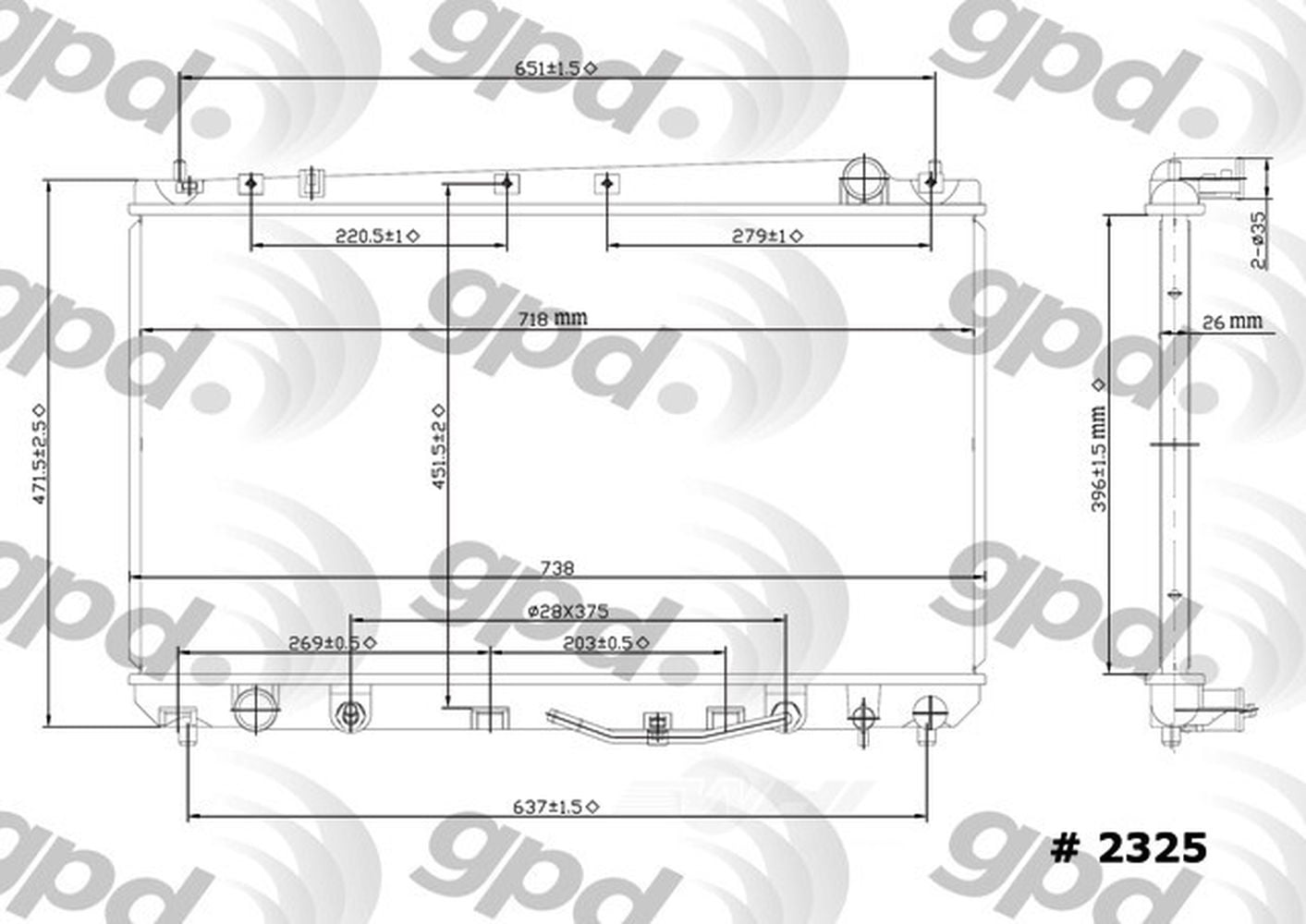 Radiator Fits select: 2000-2004 TOYOTA AVALON