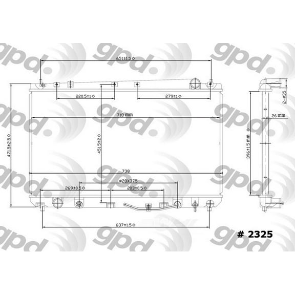 Radiator Fits select: 2000-2004 TOYOTA AVALON