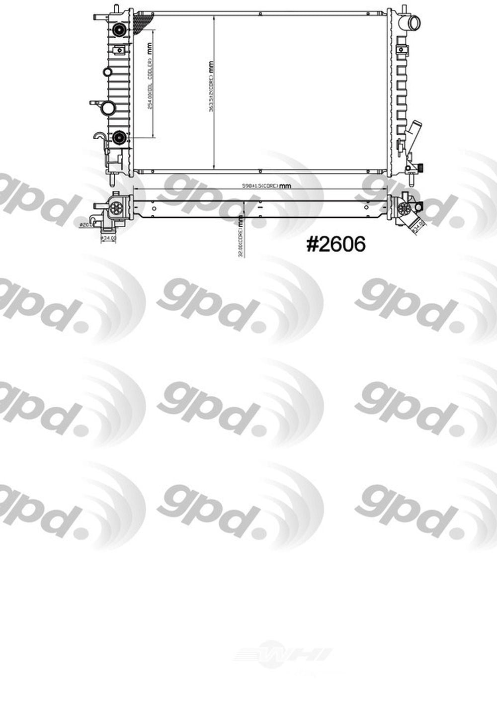 Radiator Fits select: 2000 SATURN LS2, 2000 SATURN LW2