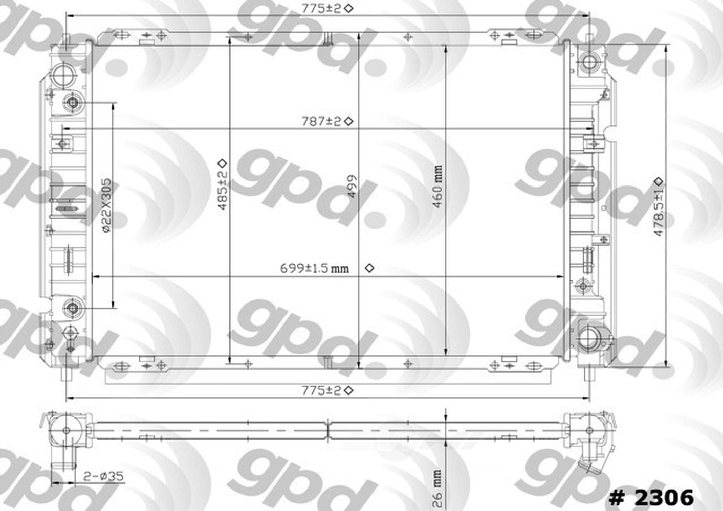 Radiator Fits select: 2001-2006 MAZDA TRIBUTE, 2001-2004 FORD ESCAPE