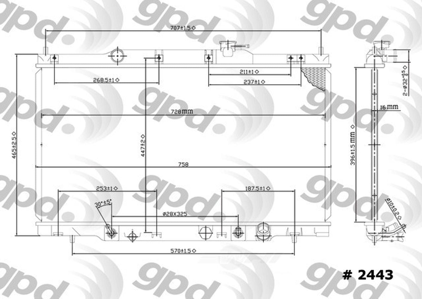 Radiator Fits select: 2002-2006 HONDA CR-V