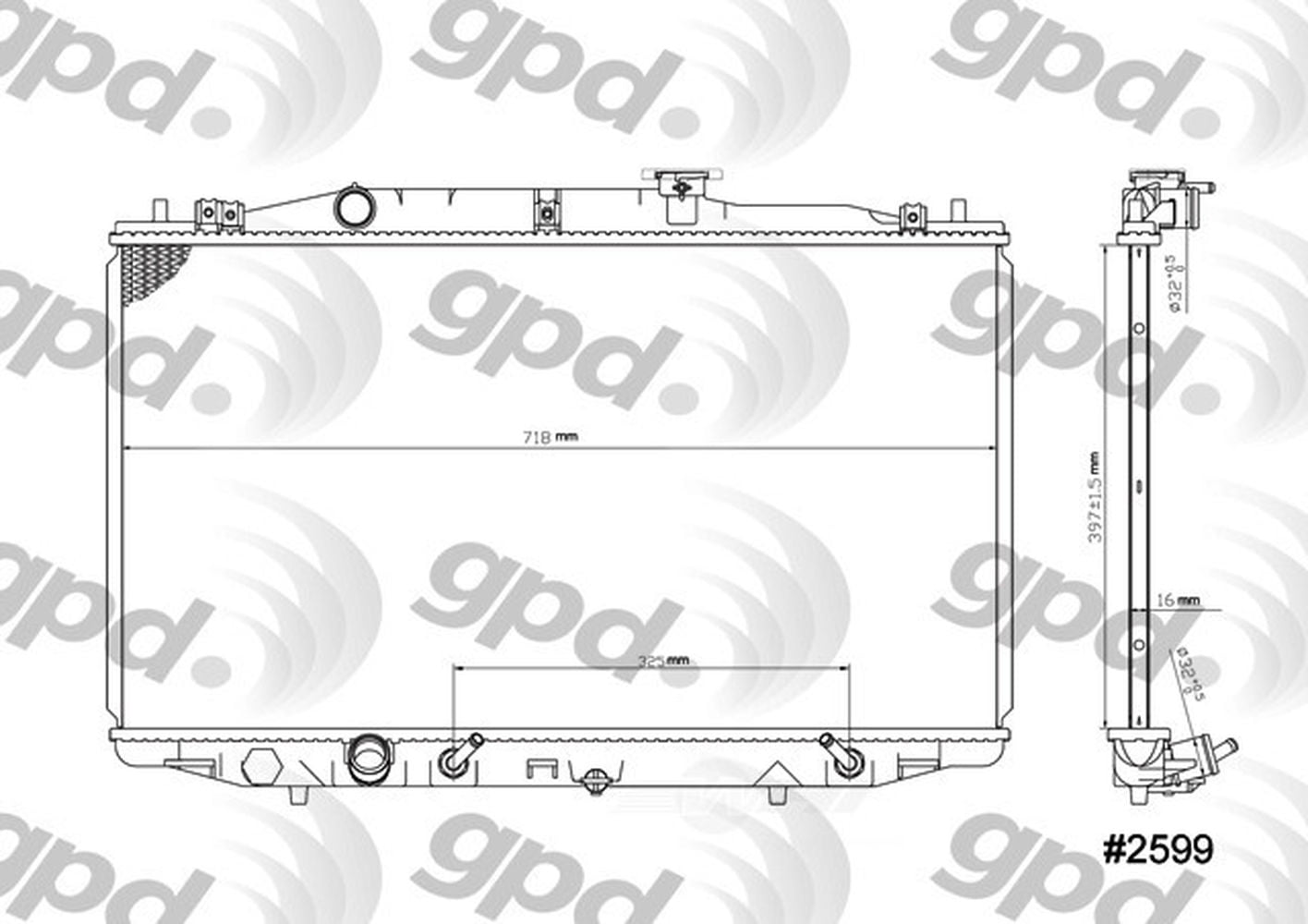 Radiator Fits select: 2003-2004 HONDA ACCORD