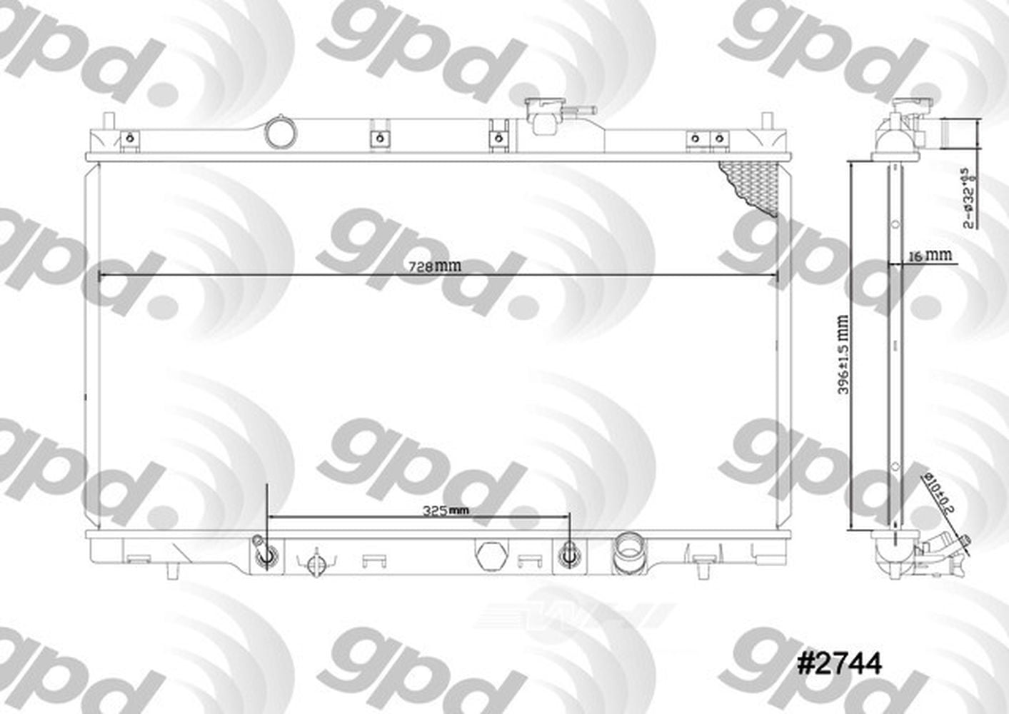 Radiator Fits select: 2003-2006 HONDA ELEMENT