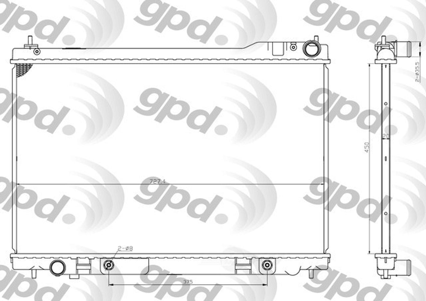 Radiator Fits select: 2003-2008 INFINITI FX45
