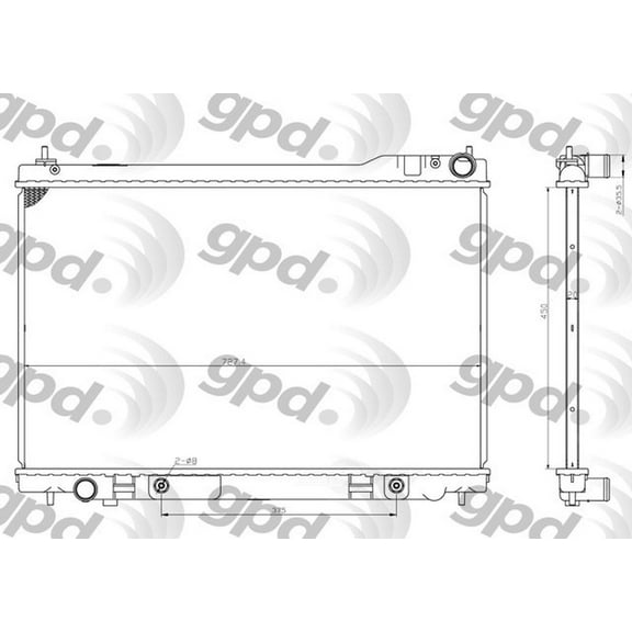 Radiator Fits select: 2003-2008 INFINITI FX45
