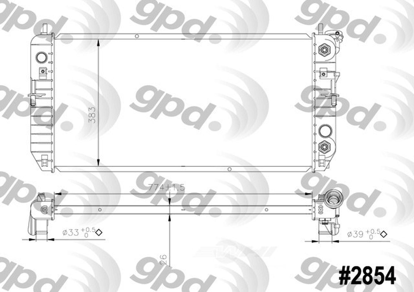 Radiator Fits select: 2006-2008 BUICK LUCERNE
