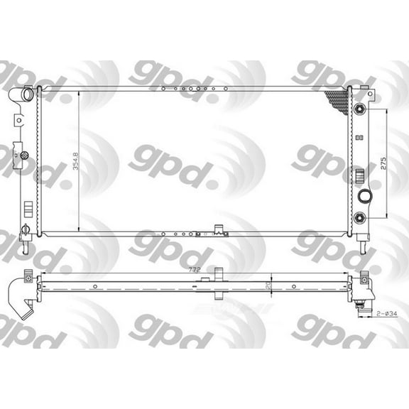 Radiator Fits select: 2006-2008 CHEVROLET UPLANDER, 2006 PONTIAC MONTANA