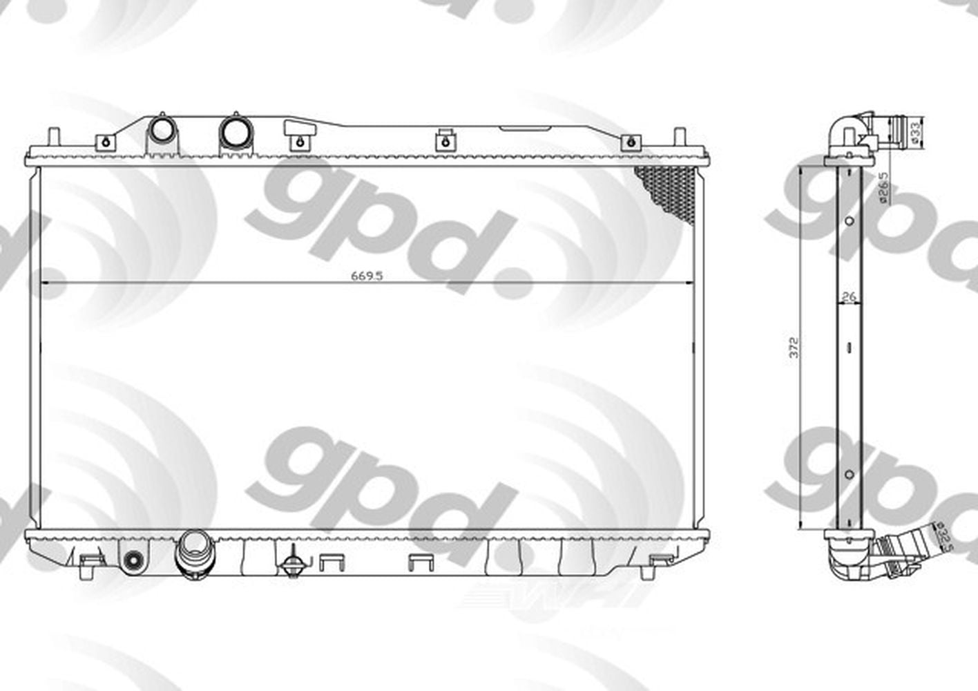 Radiator Fits select: 2006-2011 HONDA CIVIC
