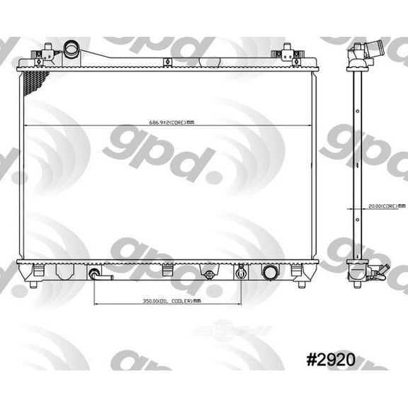Radiator Fits select: 2006-2012 SUZUKI GRAND VITARA, 2006 SUZUKI XL7