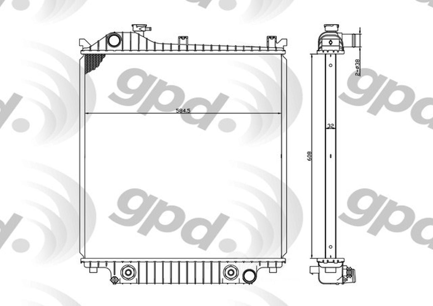Radiator Fits select: 2007-2010 FORD EXPLORER, 2009-2010 FORD EXPLORER SPORT TRAC