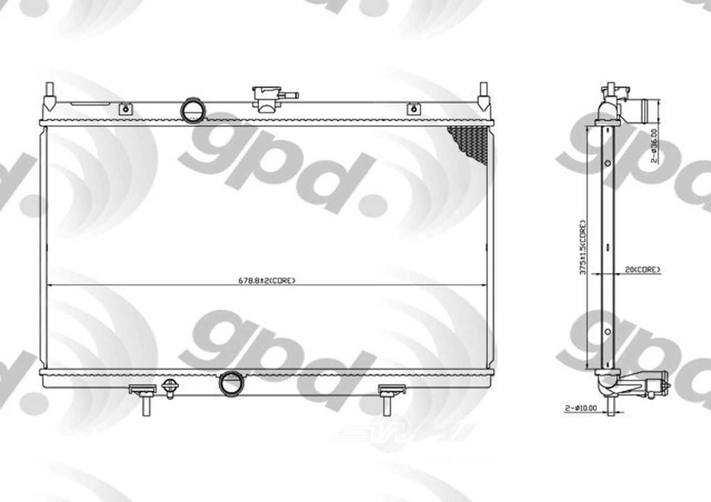 Radiator Fits select: 2007-2012 NISSAN SENTRA