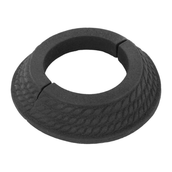 Radiator Flange Black Triple Roped 1-1/4" (IPS) pipe flange: 1-3/4" inside diameter; 3-1/8" outside diameter
