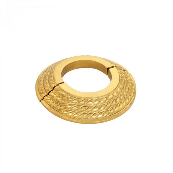Radiator Flange Brass Triple Roped 1-1/2" (IPS) pipe flange: 1-7/8" inside diameter; 3-7/8" outside diameter