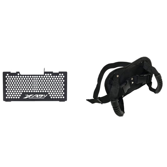 Radiator Grille Guard Cover for X- 750 XADV750 2017-2018 XADV & Passenger Grip Grab Handle Non-Slip Strap