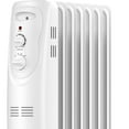 thumbnail image 1 of Radiator Heater for Large Space, Electric Oil Filled Radiator, Dual Knobs, 1500W, Quiet Space Heater, 3 Modes, Tip-over Protection, 1 of 5