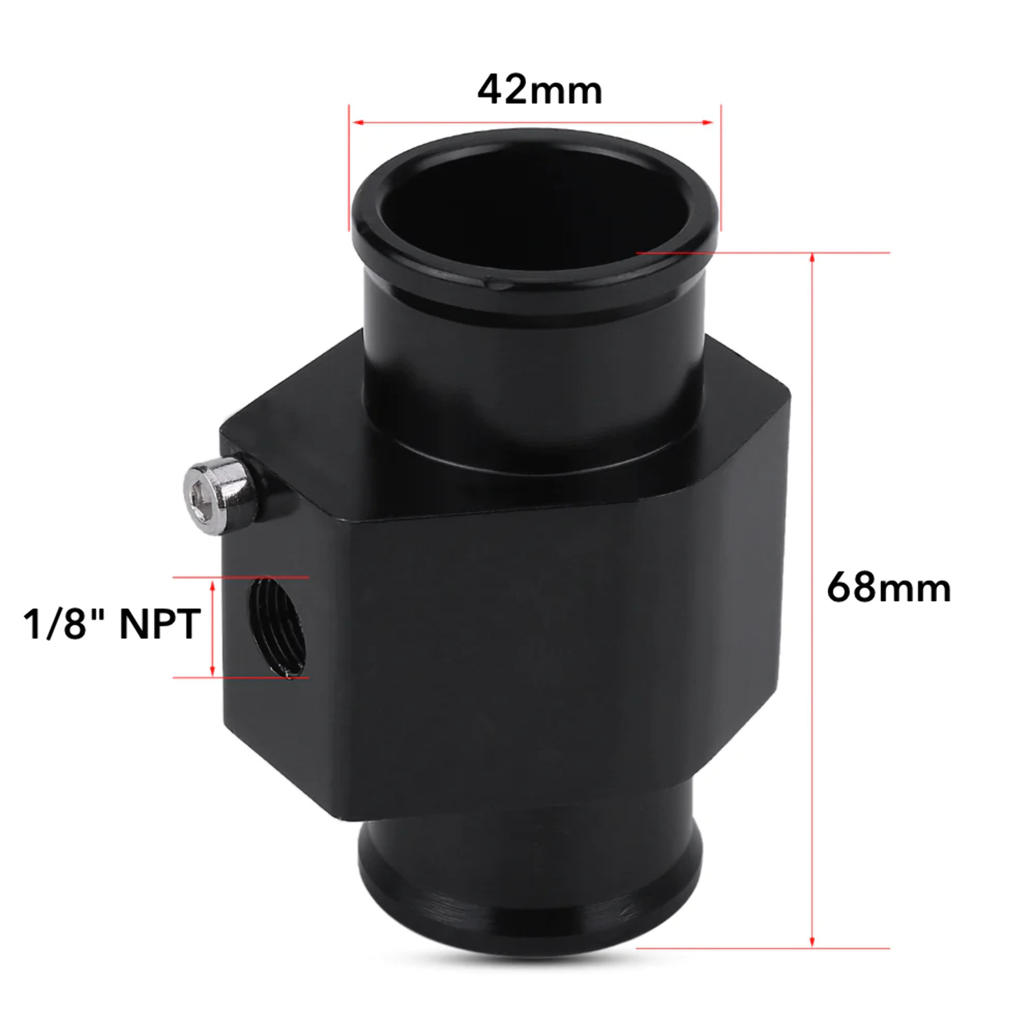 Stainless Radiator Adapter Radiator In-Line Hose Fitting Adapter 1/8 Inch NPT Thermostat Switch ...