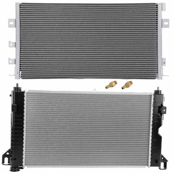 Radiator KIT Compatible: Dodge Grand Caravan 1996-2000, Chrysler Town & Country, Caravan, Plymouth Grand Voyager Passenger Side
