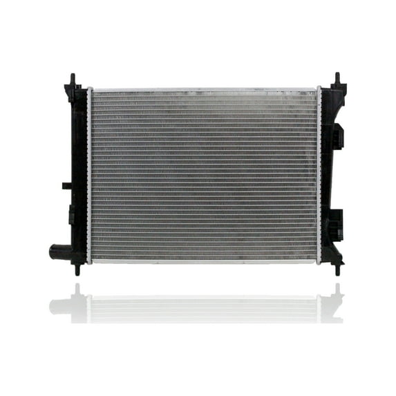 Radiator - Pacific Best Inc. Fit/For 13252 12-15 Kia Rio, 12-15 Hyundai Accent, 12-16 Veloster 1.6L - Plastic Tank, Aluminum Core