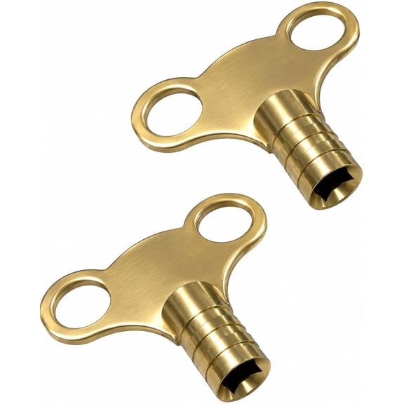 Radiator Plumbing Bleed Bleeding Key Keys Solid Brass Vent Venting Air Valve (Pack of 2)