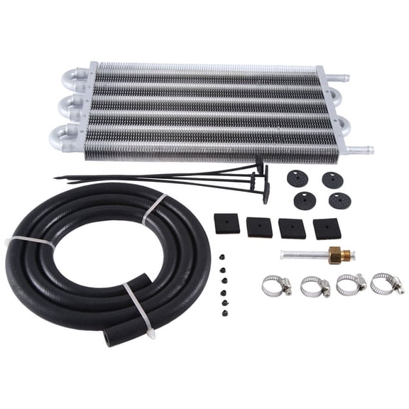 Radiator Radiator Condenser Water Tank Transmission Universal Silver