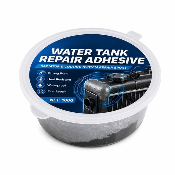 Radiator Repair Epoxy, High Heat Waterproof Water Tank Repair Adhesive for Metal Plastic Aluminum Copper, Radiator Leak Repair Putty, Automotive Cooling System Crack Repair, 100g