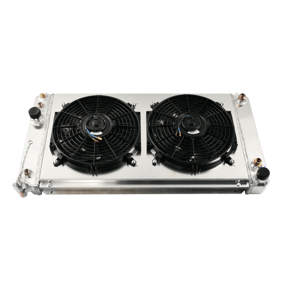 Radiator+Shroud+Fan for 1986-2005 2000 Chevy S10 LS Swap Aluminum